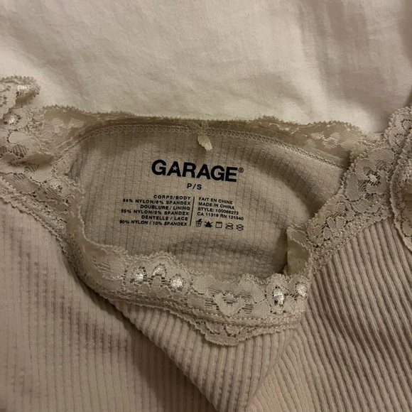 GARAGE lace beige crop bra top - Picture 2 of 2